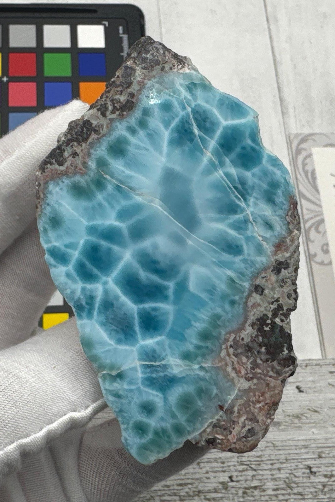 Large Dominican Larimar Freeform Gemstone Specimen - Larimar Creations