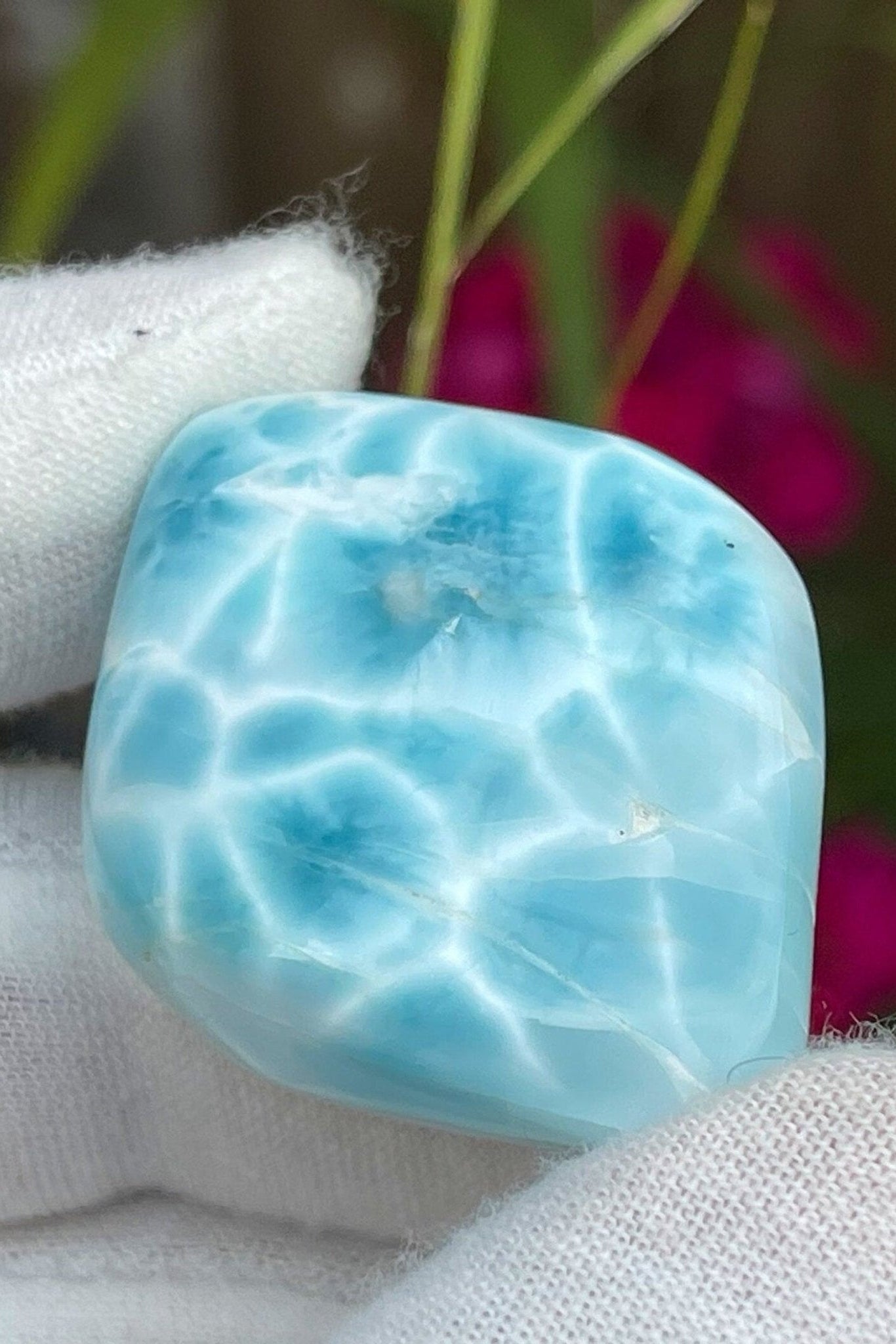 Larimar Stone, Larimar, Larimar Pendant, Larimar Necklace, Turtleback big Larimar stone, Larimar Cabochon, Larimar Stone, Lar