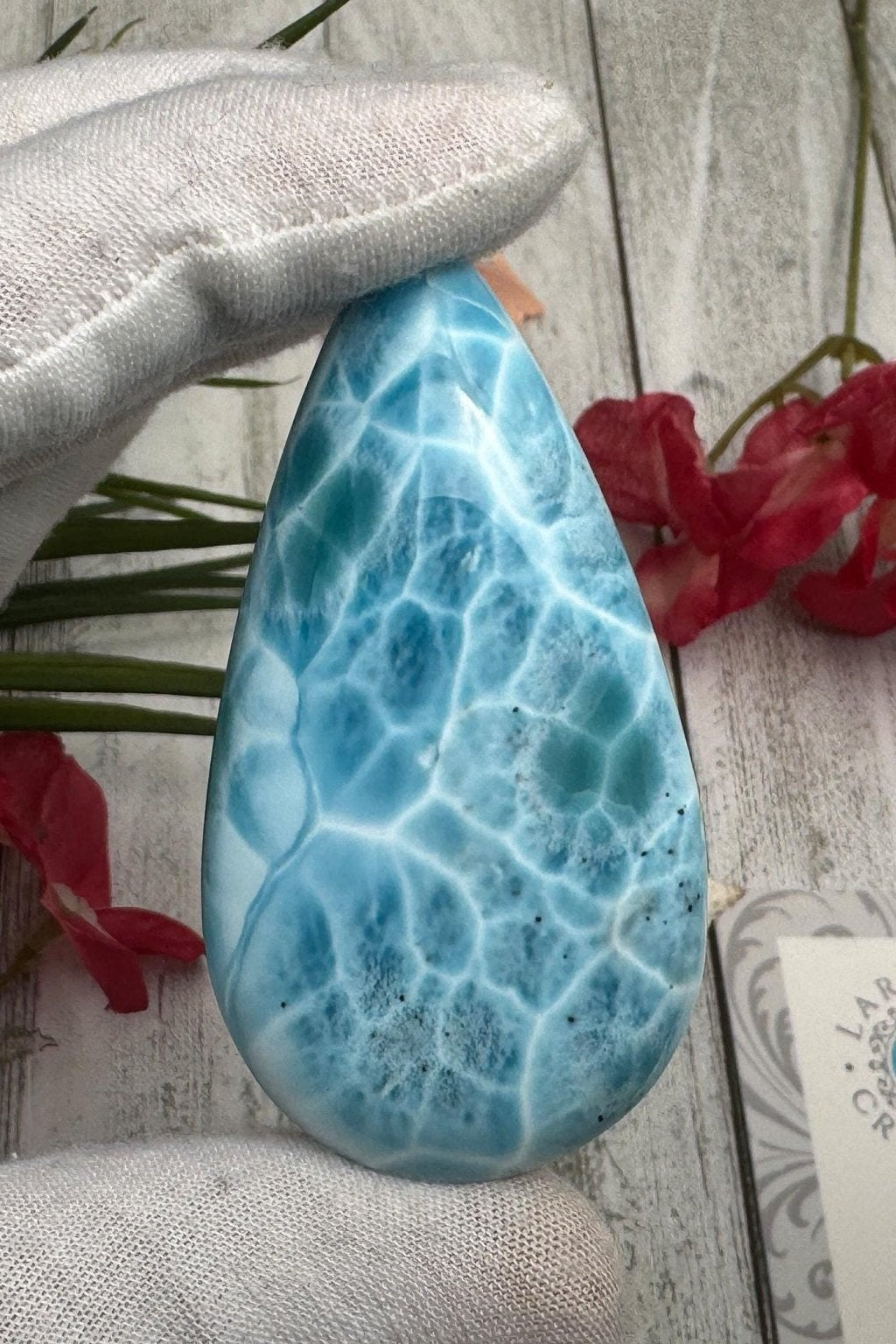 Larimar Cabochon Stone, super blue large Larimar, Natural Larimar Dominican, Hi Quality 202.5 carats cabochon, Collector's