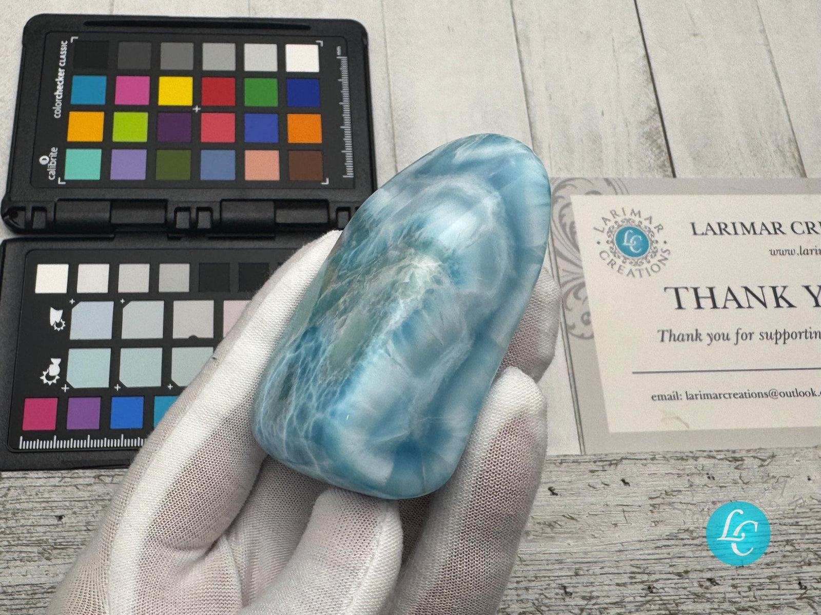 Larimar Cabochon Large Specimen Collector's rare. - Larimar Creations