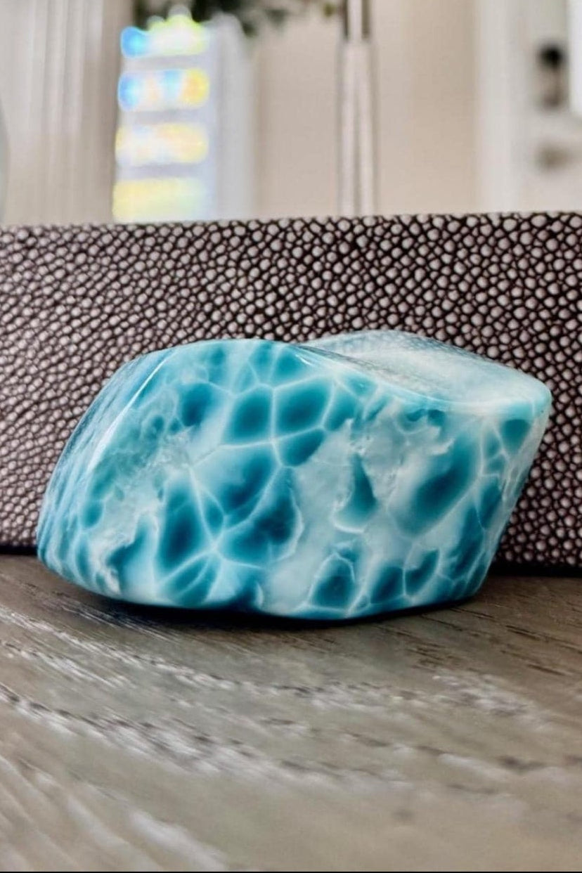 Larimar freeform Cabochon Collector's high quality - Larimar Creations