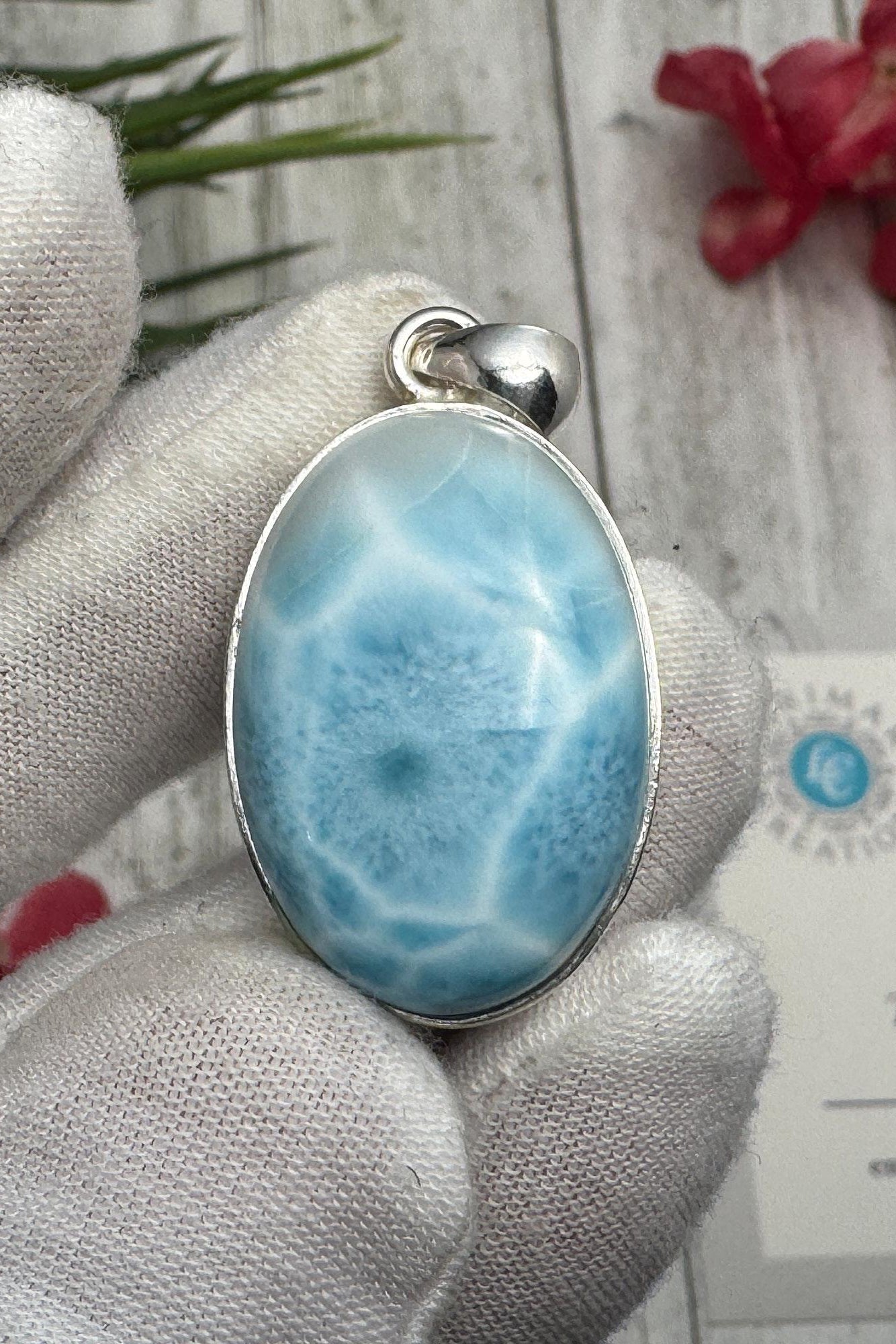 Larimar Pendant Necklace | Sterling Silver - Larimar Creations