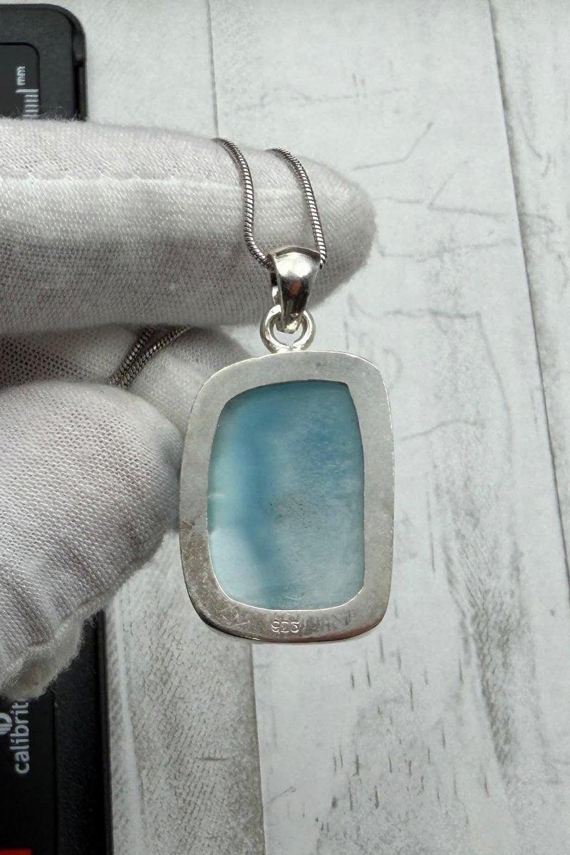 Larimar Pendant Necklace, Sterling Silver - Larimar Creations