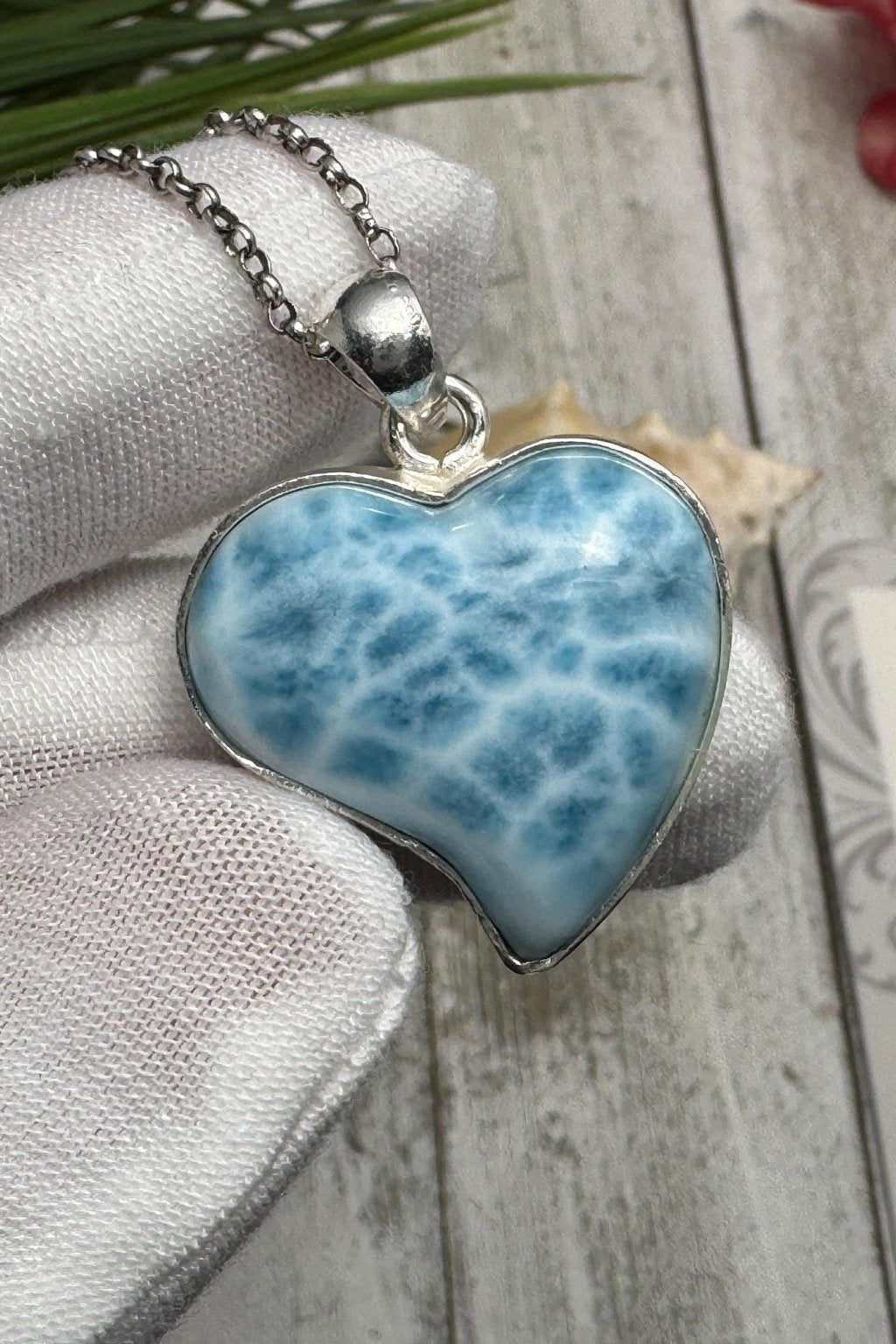 Natural Larimar Heart | Caribbean Gemstone - Larimar Creations