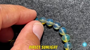 Blue Amber Dominican Beads Bracelet AA