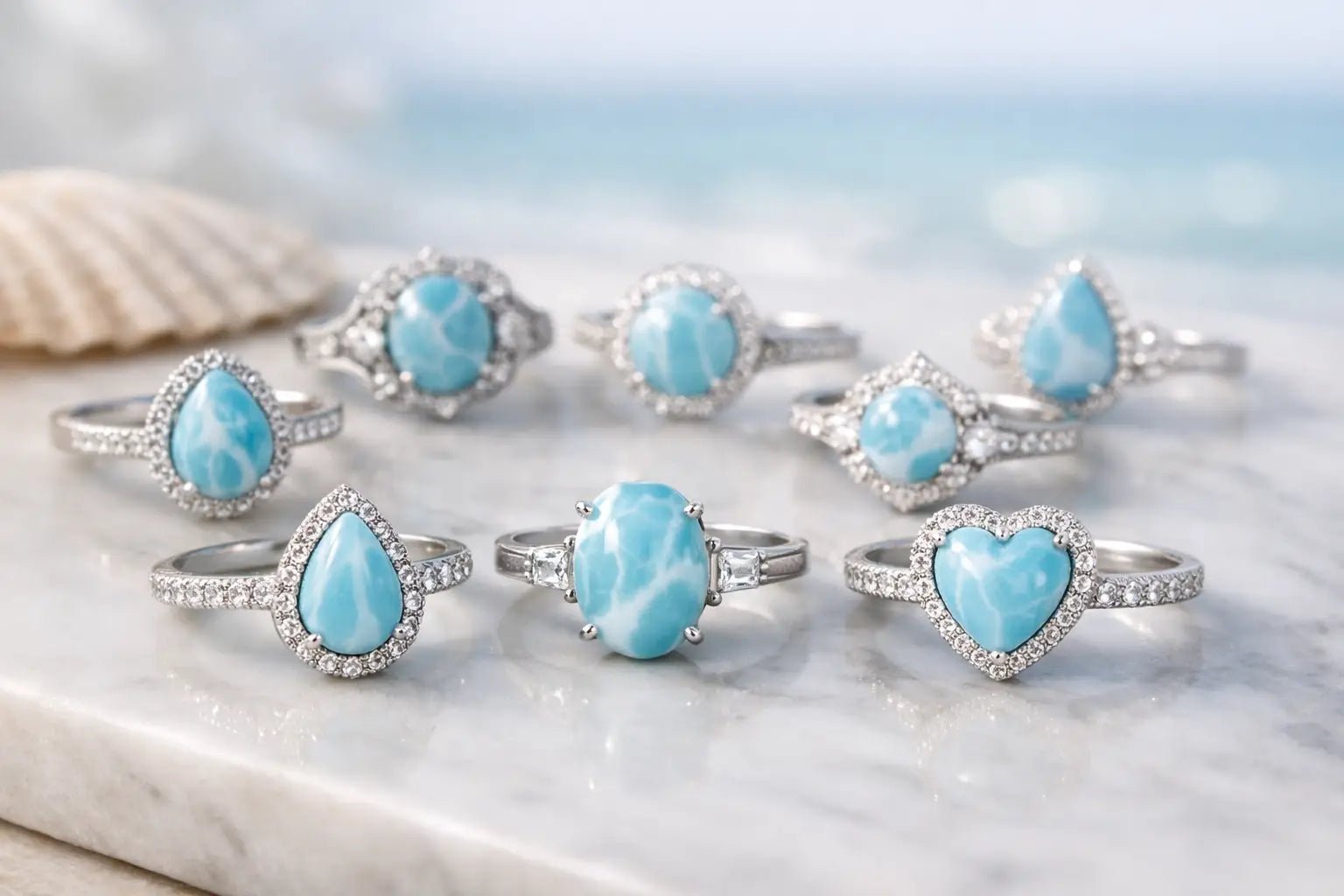 9 Larimar Engagement Ring Examples - Larimar Creations