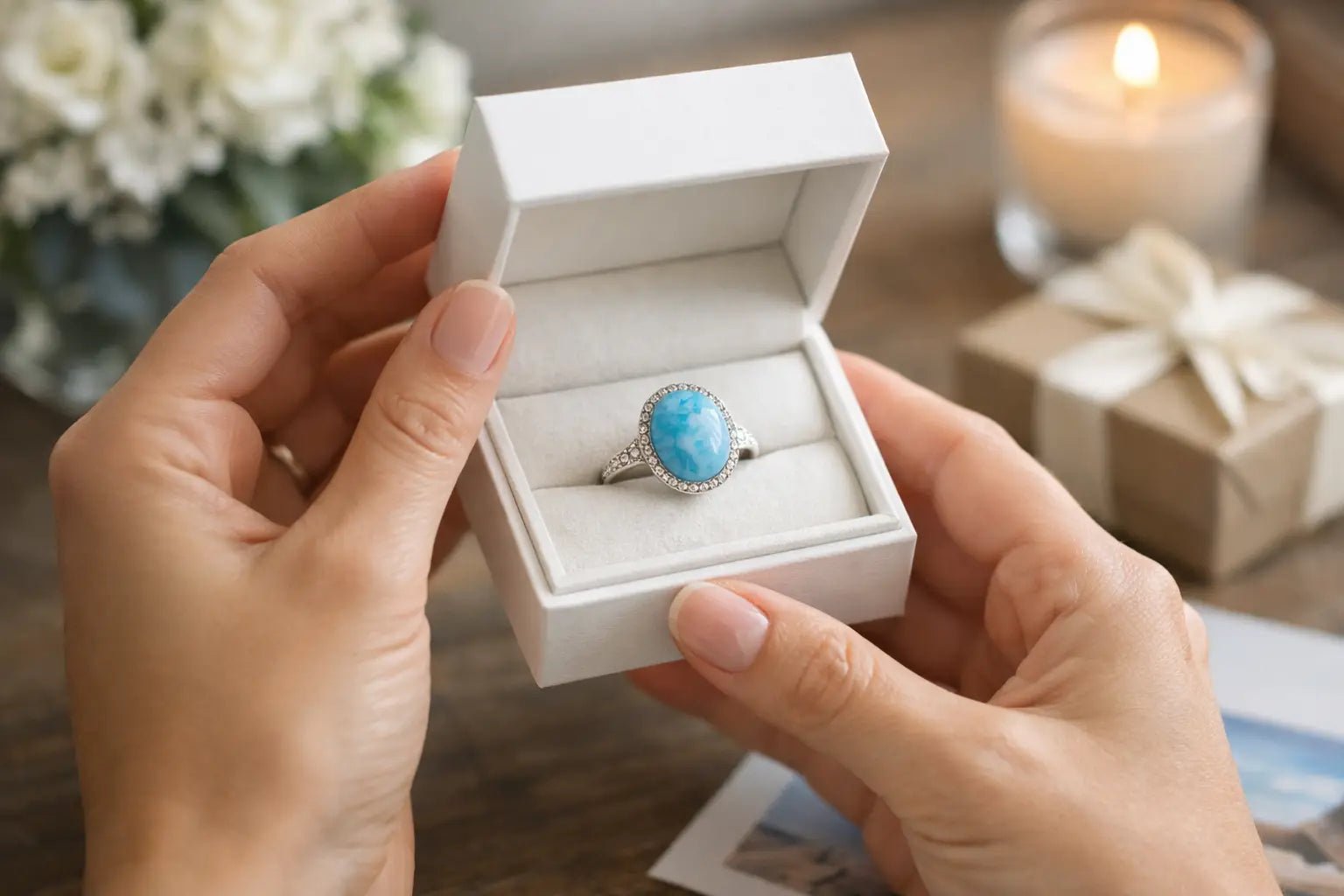 A Larimar Ring Gift Example to Make It Personal - Larimar Creations