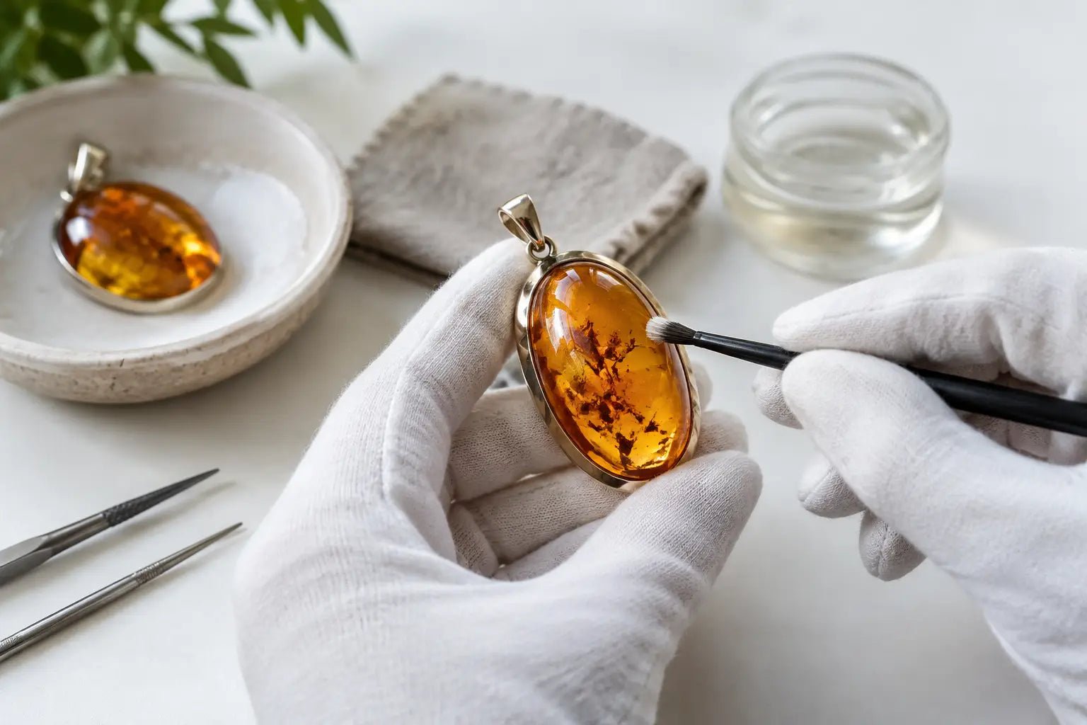 Amber Jewelry Restoration Case Study in Detail - Larimar Creations