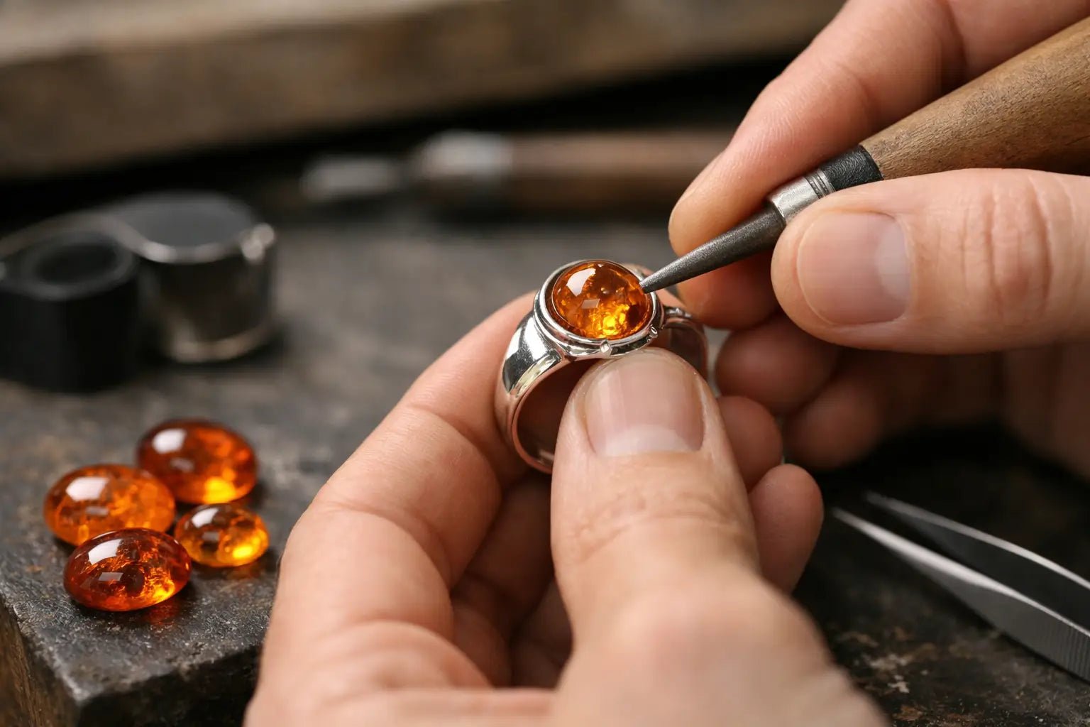 How to Set Amber Cabochons Without Damage - Larimar Creations