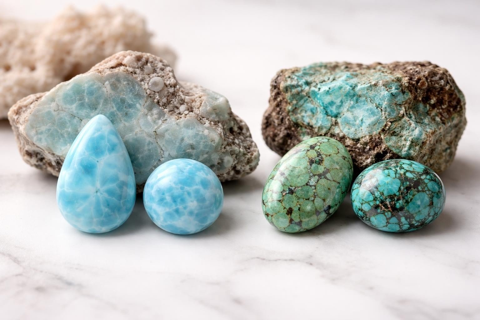 Larimar vs Turquoise: A Complete Gemstone Comparison - Larimar Creations