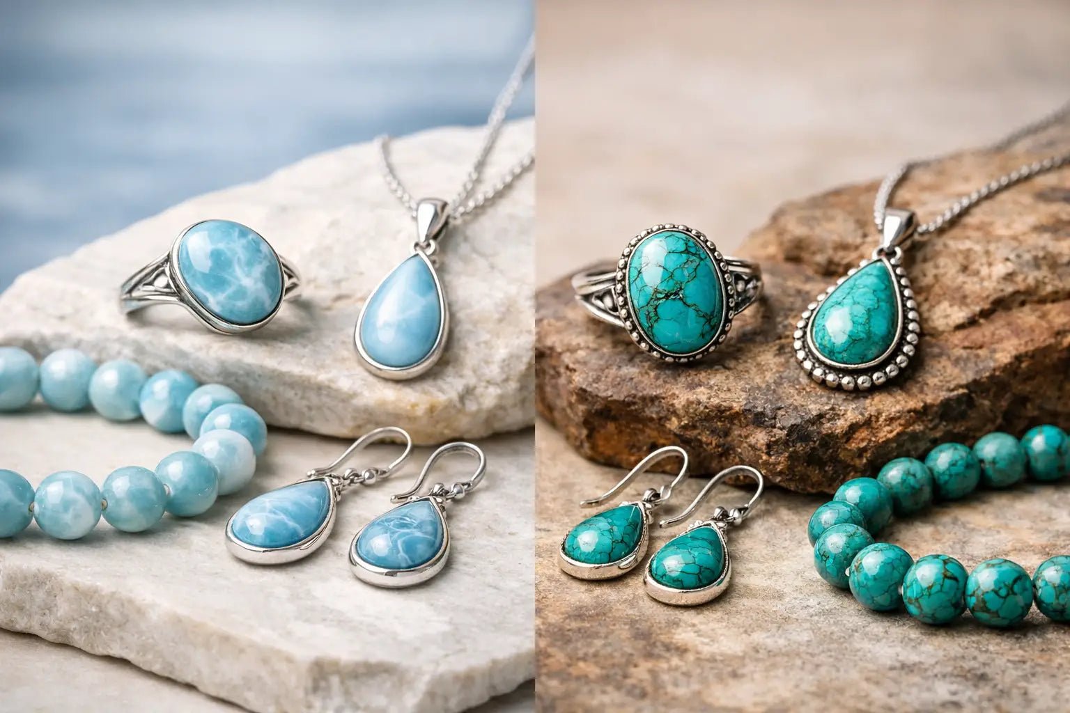 Larimar vs Turquoise Jewelry: Which to Choose? - Larimar Creations
