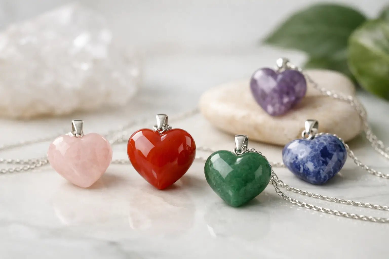 Natural Gemstone Heart Pendants That Matter - Larimar Creations