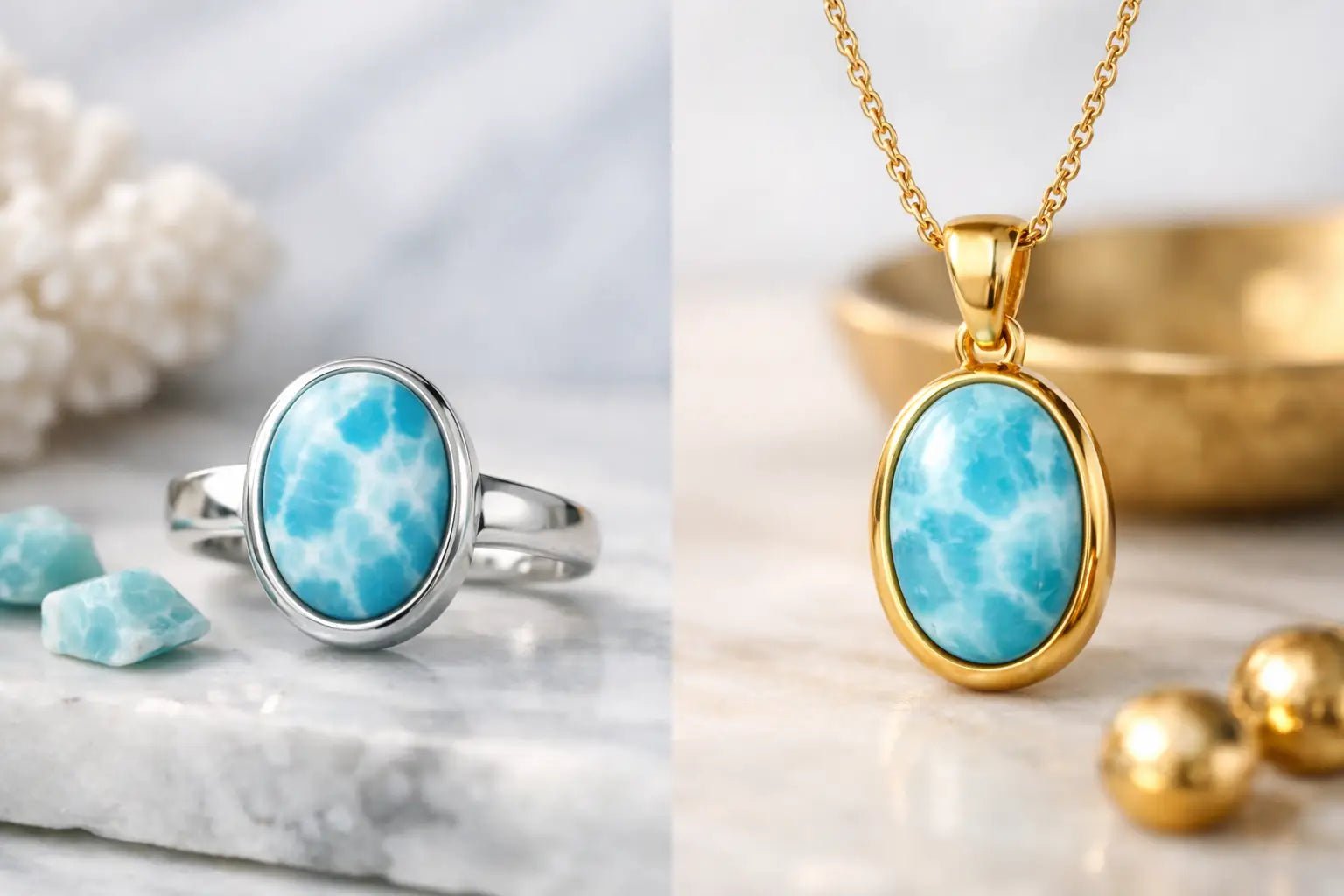 Should You Choose Sterling Silver or Gold Larimar? - Larimar Creations
