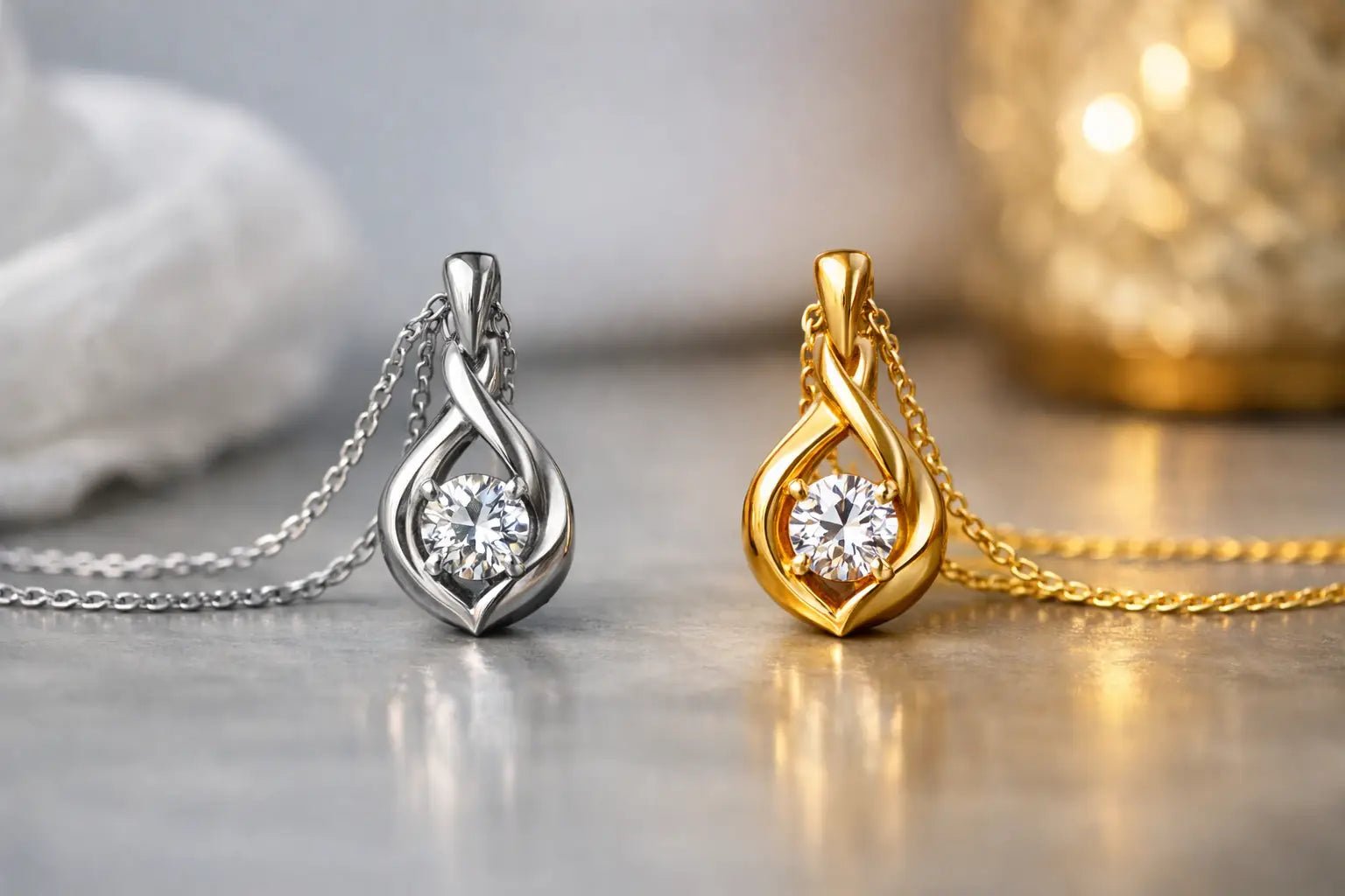 Sterling Silver vs Gold Pendants - Larimar Creations