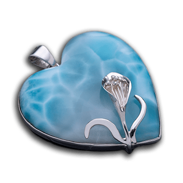 Larimar Heart Pendants