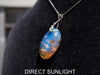 Authentic Blue Amber Dominican Pendant with Bail in 925 Sterling Silver