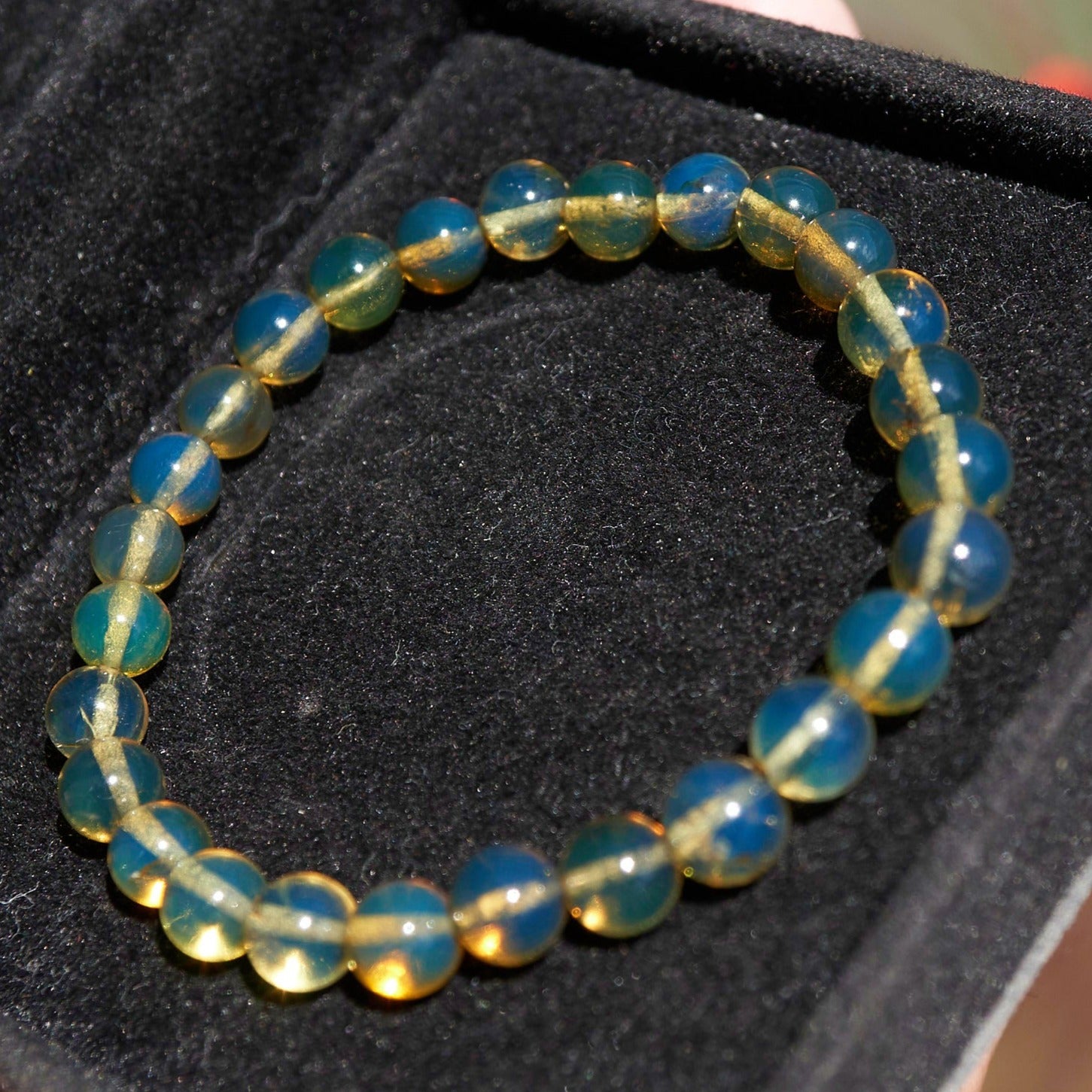 Authentic Blue Amber Dominican Beads bracelet