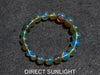 Blue Amber Beads Bracelet, Dominican Blue Amber AAA