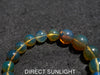 Blue Amber Beads Bracelet, Dominican Blue Amber AAA