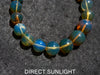 Blue Amber Beads Bracelet, Dominican Blue Amber AAA