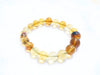 Blue Amber Beads Bracelet, Dominican Blue Amber AAA