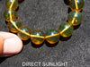 Blue Green Amber Beads Bracelet, Dominican Blue Green Amber AAA