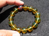 Blue Green Amber Beads Bracelet, Dominican Blue Green Amber AAA