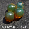 Blue Green Amber Beads bundle set of Qty. 4 Dominican Amber SET #4