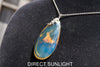 Dominican Blue Amber Pendant with Bail in 925 Sterling Silver – Genuine Amber Gemstone Jewelry