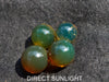 Blue Green Amber Beads bundle set of Qty. 4 Dominican Amber SET #4