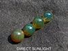 Blue Green Amber Beads bundle set of Qty. 4 Dominican Amber SET #4