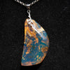 Blue amber cabochon jewelry styled as a unique holiday gift for women