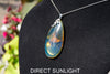 Dominican Blue Amber Pendant with Bail in 925 Sterling Silver – Genuine Amber Gemstone Jewelry