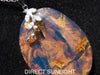 Genuine Dominican Blue Amber Jewelry with Bail in 925 Sterling Silver