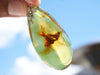 Dominican Blue Amber Pendant with Bail in 925 Sterling Silver – Genuine Amber Gemstone Jewelry