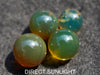 Blue Green Amber Beads bundle set of Qty. 4 Dominican Amber SET #4