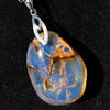 Dominican Blue Amber Pendant Handcrafted with care in 925 sterling silver