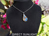 Dominican Blue Amber Pendant Handcrafted with care in 925 sterling silver