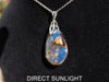 Dominican Blue Amber Pendant Handcrafted with care in 925 sterling silver