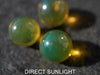 Blue Green Amber Beads bundle set of Qty. 3 Dominican Amber SET #3