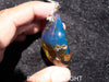 Blue Amber pendant Big Cabochon in Dominican Blue Amber