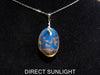 Authentic Blue Amber Dominican Pendant with Bail in 925 Sterling Silver