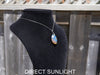 Authentic Blue Amber Dominican Pendant with Bail in 925 Sterling Silver