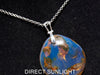 Super Blue Amber Dominican Pendant Necklace High Quality