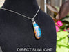 Blue Amber Dominican Necklace Bail in 925 Sterling Silver