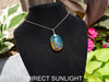 Blue Amber Dominican Pendant Bail in 925 Sterling Silver
