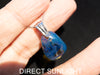 blue amber pendant 925 sterling silver
