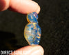 Copy of Blue Amber Dominican Pendant Necklace Bell carving shape.