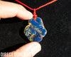 Copy of Blue Amber Dominican Pendant Necklace Bell carving shape.
