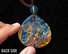 Blue Amber Dominican Buddha Pendant Necklace carving